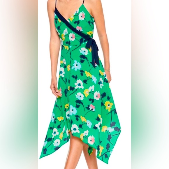 Banana Republic Dresses & Skirts - Banana Republic Scalloper Hem Floral Faux Wrap Dress Sz 12
